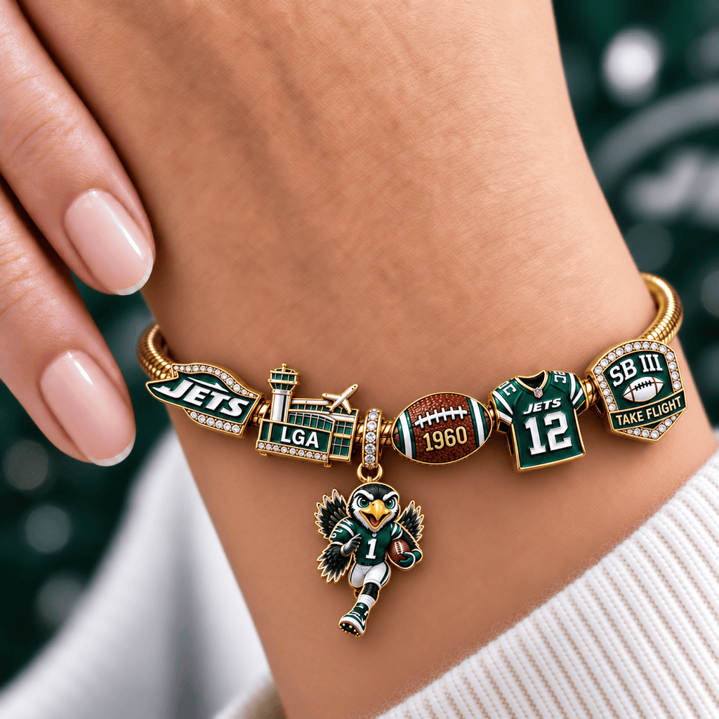 NYJ Silver Charm Bracelet Set NTVA