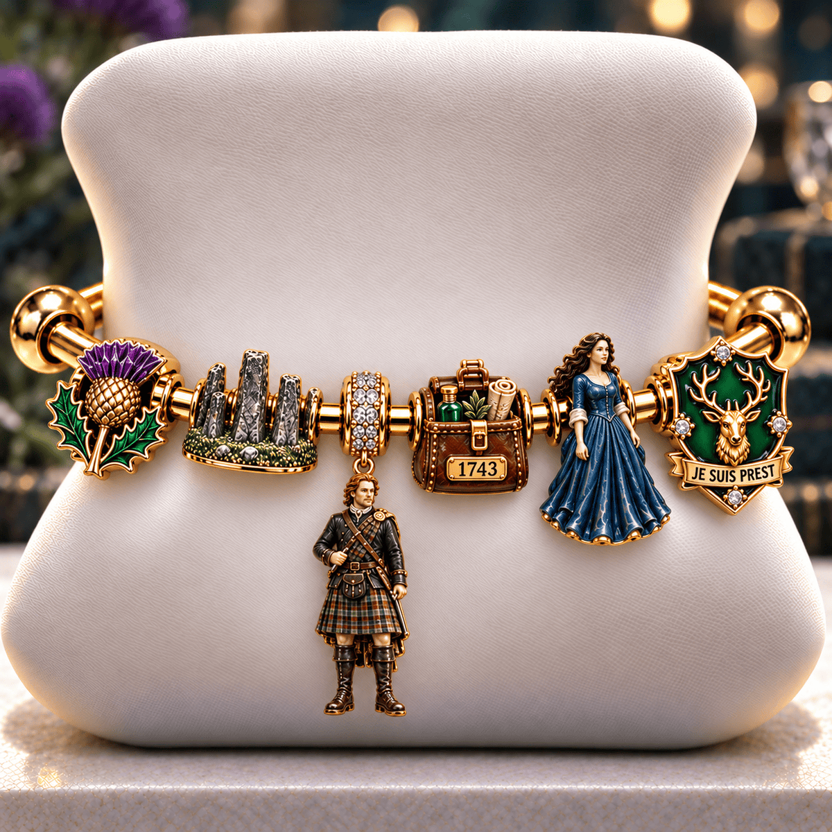 OLD Silver Charm Bracelet Set NTVA