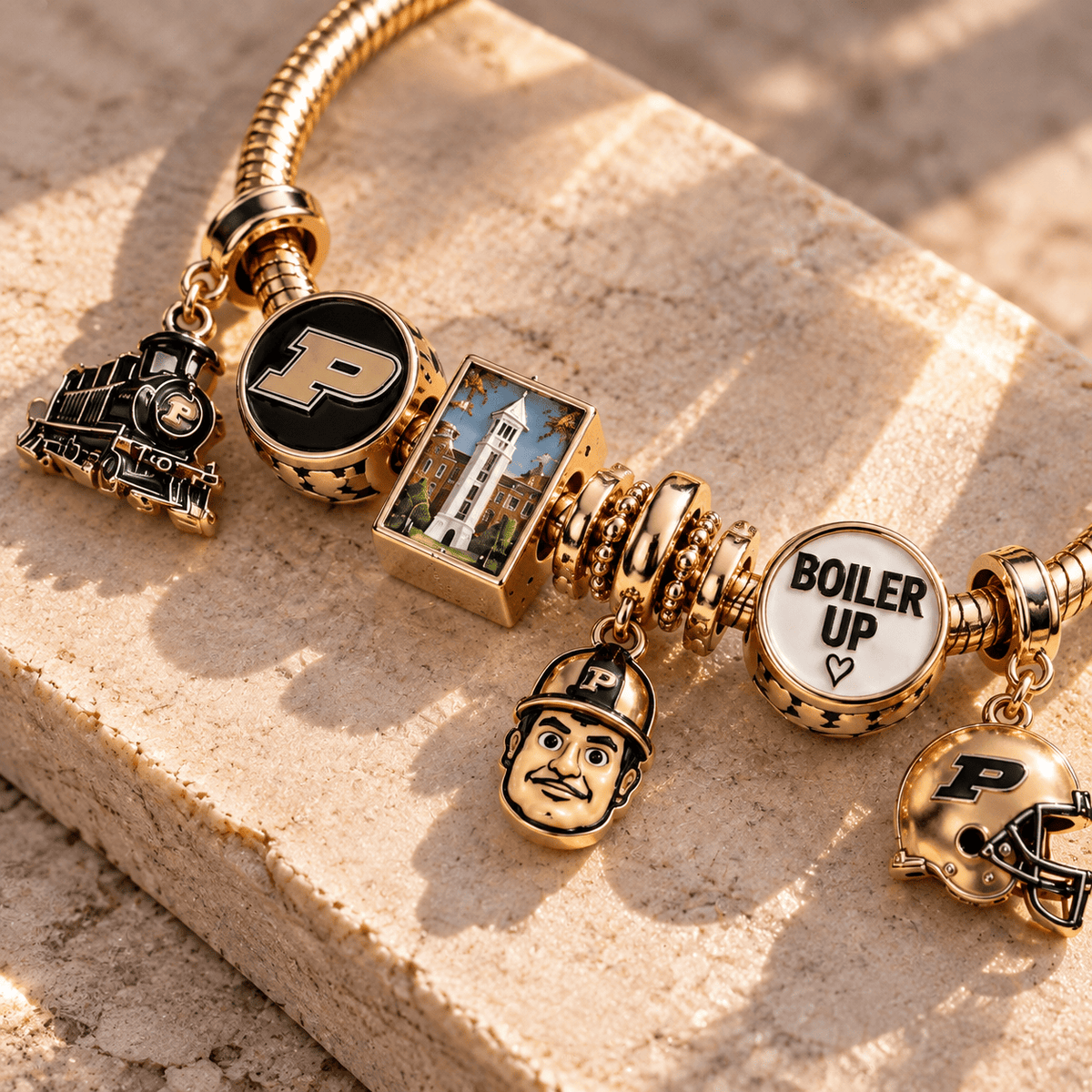 PDB Gold Charm Bracelet Set TTN