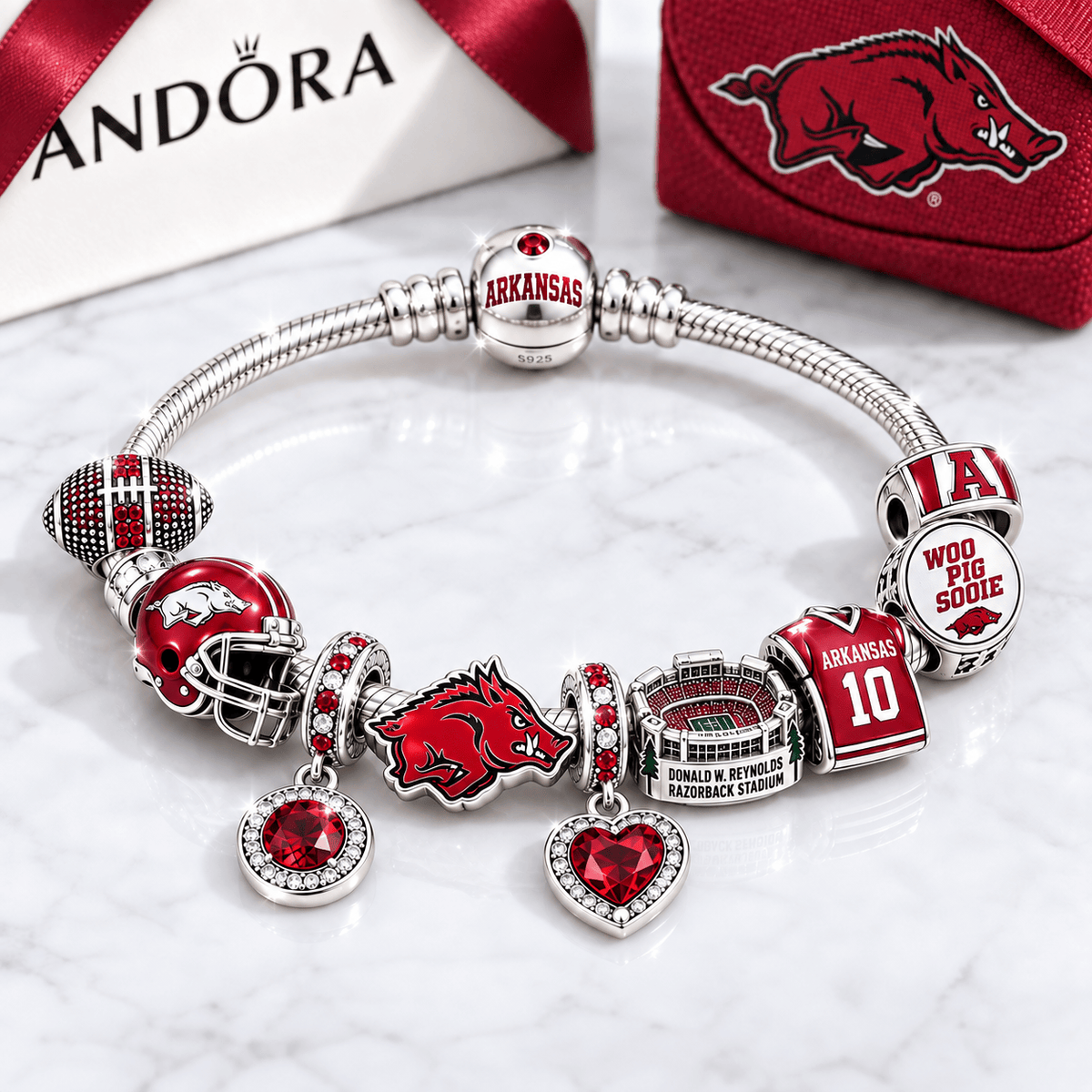 AKR Silver Charm Bracelet Set BMD