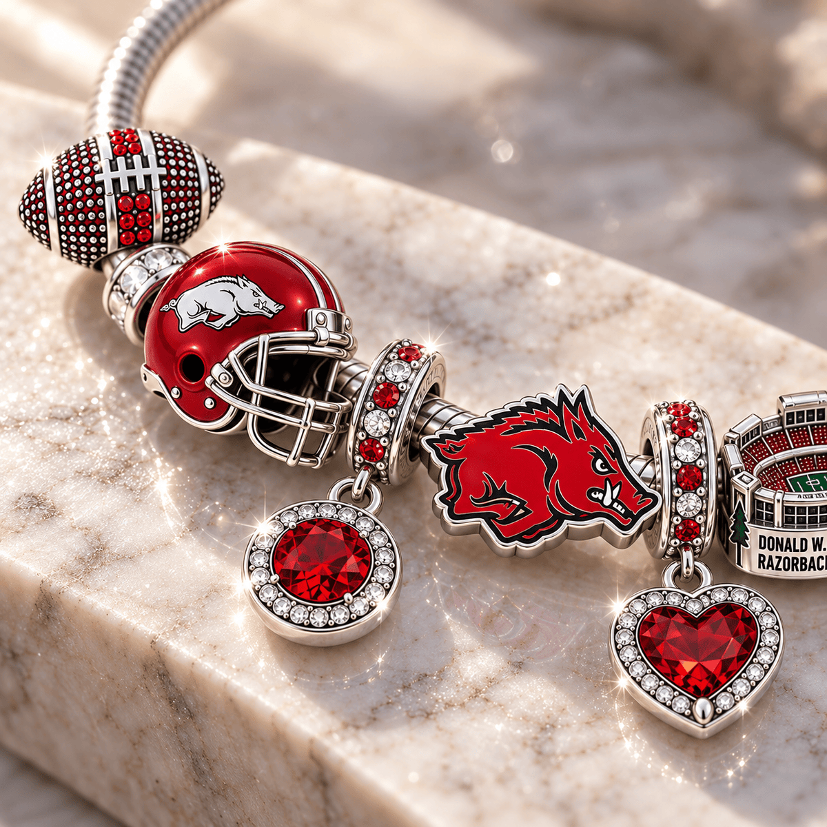 AKR Silver Charm Bracelet Set BMD
