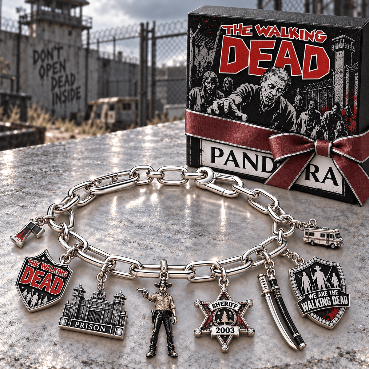 TWKD Silver Charm Bracelet Set NTVA