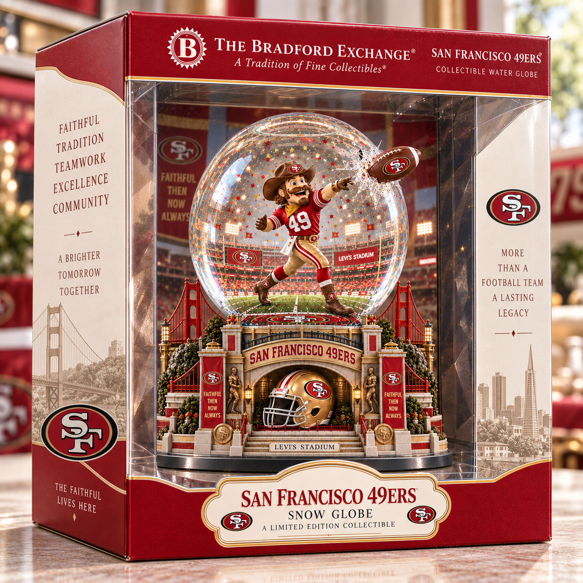 SF49 Premium Sculpted Collector Water Globe NTNA