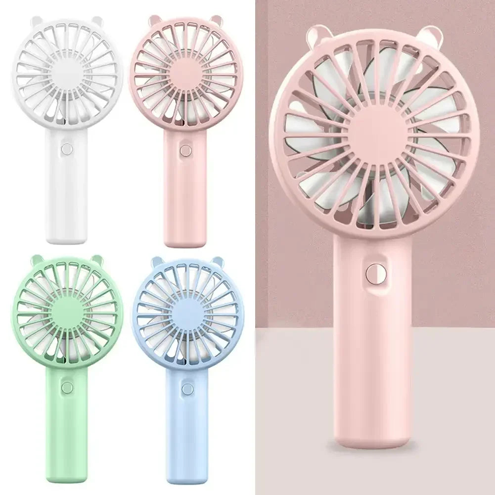 Mute Handheld Fan USB Rechargeable, Small Portable Cooling Fan, Mini Desk & Eyelash Cooler Fan